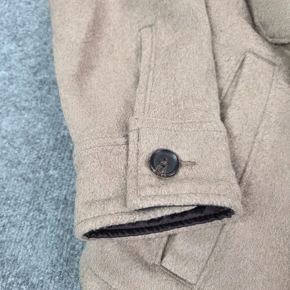 Abercrombie & Fitch Men's Wool Blend Shirt Jacket Shacket Brown Size Small NEW